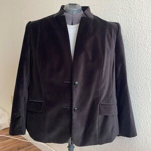 Talbots velvet jacket, black, size 24W